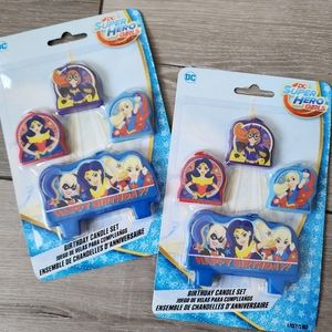 DC superhero birthday candle set